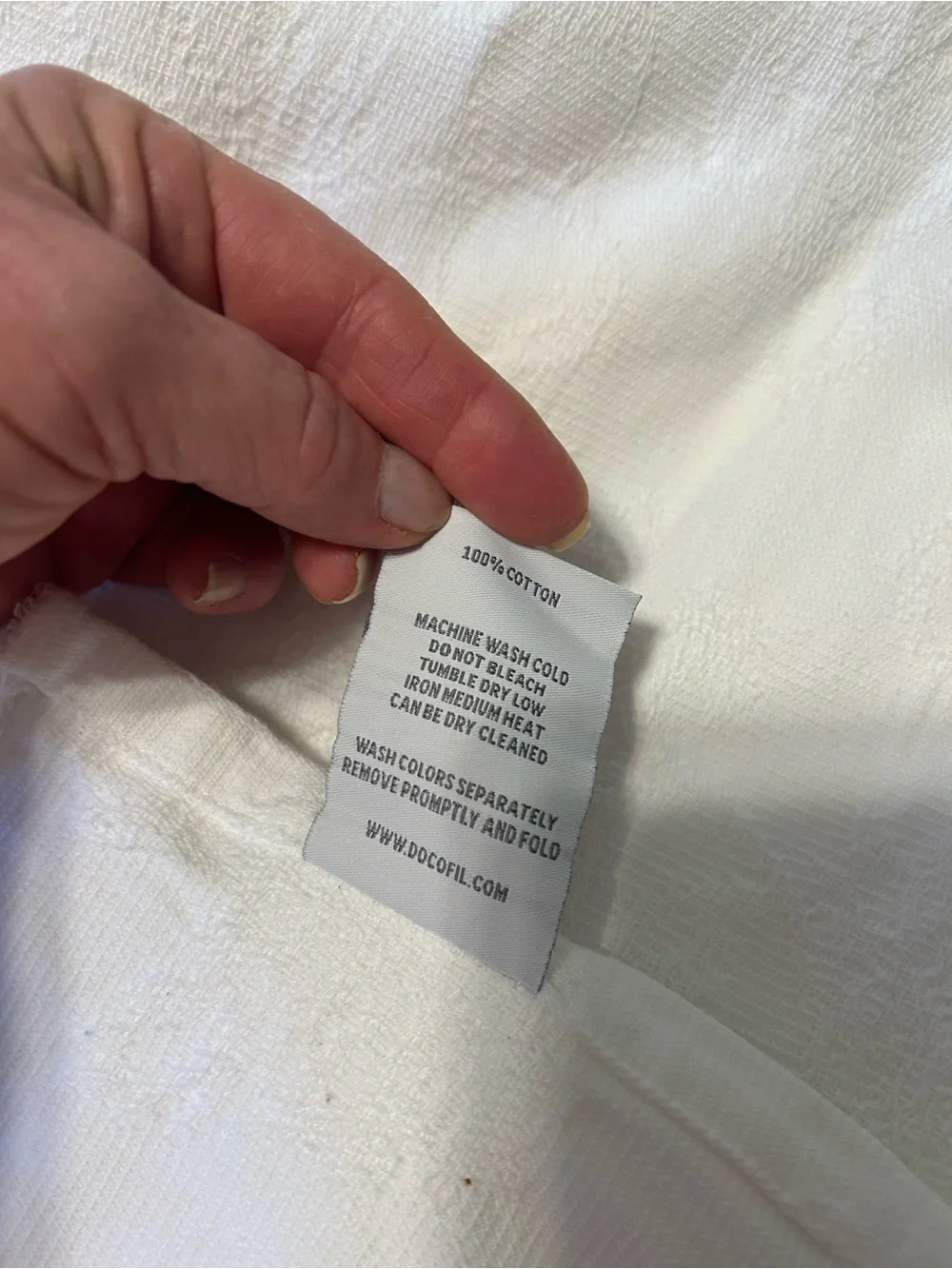 Docofil White Cotton Matalesse Bed Cover